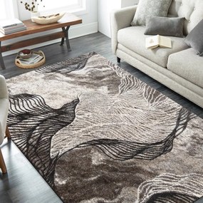 Kifinomult barna szőnyeg érdekes díszítéssel Lățime: 160 cm | Lungime: 220 cm