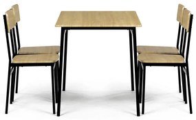 Étkezőszett 4 székkel, 110×70×76 cm, Vad Tölgy. AUT-O2155 OAK