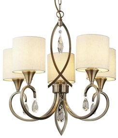 Searchlight 1605-5AB - Csillár láncon ALBERTO 5xE14/60W/230V