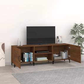 barna tölgy színű szerelt fa TV-szekrény 150 x 30 x 50 cm