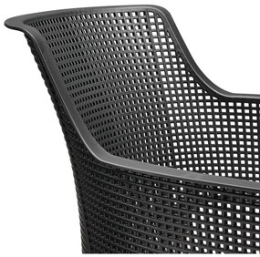 Sötétszürke műanyag kerti szék Elisa – Keter