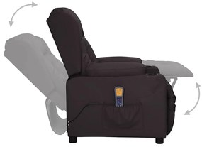 fekete műbőr felállást segítő masszázsfotel