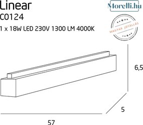 Mennyezeti Lámpa Fehér LINEAR MAXLIGHT C0124