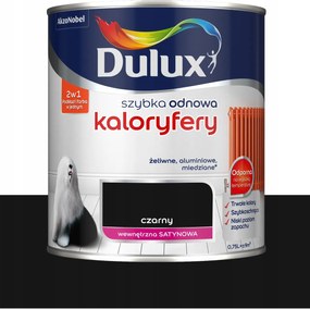 Dulux radiátorfesték radiátorokhoz Gyors felújítás radiátorokhoz Fekete 0,75L