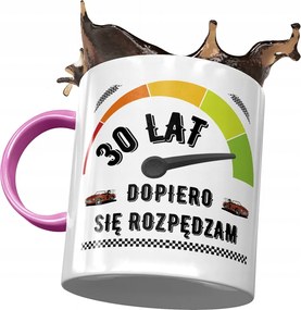 Rózsaszín Bögre Születésnapra 30 30. 30-as Ajándék Nyomtatott Fotóval