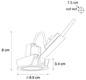 Okos süllyesztett spotlámpa sötét bronz dönthető, Wifi GU10 50mm-es - Cisco