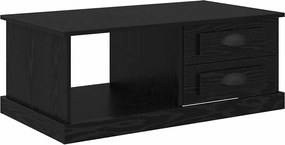 vidaXL Dohányzóasztal fiókkal Fekete tölgy 90 x 50 x 35 cm Faanyag