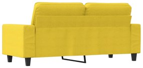 vidaXL 2 személyes világossárga szövet kanapé 140 cm