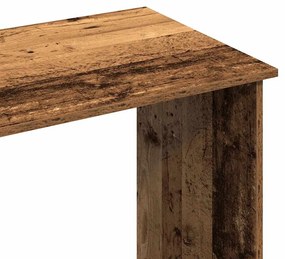 antik fa színű szerelt fa íróasztal 102x50x75 cm