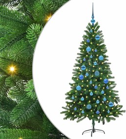 vidaXL Karácsonyfa 150 LED-del állvánnyal Zöld 150 cm PE
