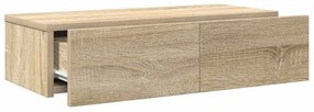 Falipolc fiókokkal sonoma tölgy 60x26,5x15 cm műszaki fa