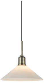 Fehér-sárgaréz színű függőlámpa üveg búrával ø 25 cm Vela – Markslöjd