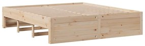 tömör fenyőfa fiókos ágykeret matrac nélkül 200 x 200 cm