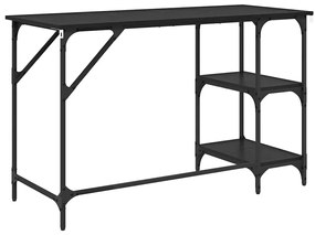 vidaXL Asztal Fekete tölgy 120 x 50 x 75 cm Faanyag