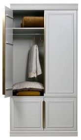 Világosszürke borovi fenyő ruhásszekrény 110x215x62 cm Organize – WOOOD