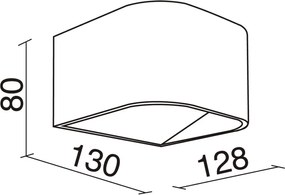 Novolux ZENDA 461A-L0206A-04 Fali lámpa 1x6W/LED 350LM IP55