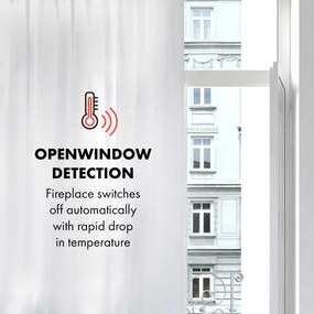 Klarstein Bormio S, elektromos kandalló, 950/1900 W, termosztát, heti időzítő