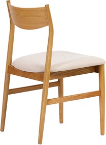 MAZZONI EXPORT CAMELIA Világos Bézs/Natúr Tölgy váz - KÁRPITOZOTT FA SZÉK NAPPALIBA ÉTKEZŐBE KONYHÁBA MODERN CLASSIC