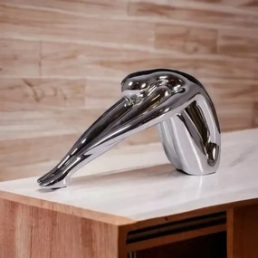 Asztaldísz 31x21x17 cm gyanta/fényes króm