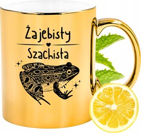 Prémium Arany Csillogó Bögre Sakkozónak Ajándék Nyomtatott Fotóval