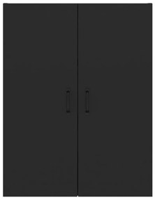 fekete szerelt fa függőszekrény 69,5 x 34 x 90 cm