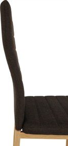 Szék, sötétbarna szövet/bükk, COLETA NOVA