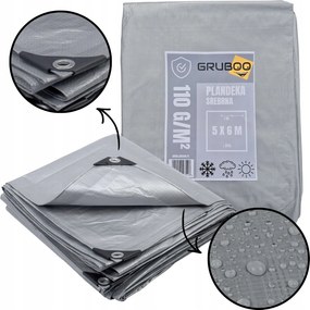 Védőponyva Vastag 5X6M Ezüst Fagyálló Erősített