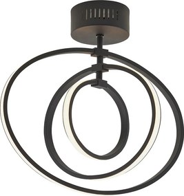 ENDON 80682 AVALI Modern LED Mennyezeti Lámpa Fehér, Matt Fekete LED IP20