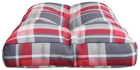 piros kockás szövet raklappárna 80 x 40 x 12 cm