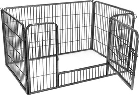 Kutya kennel, kutyaketrec 122 x 80 x 70 cm szürke