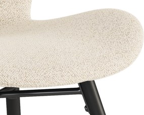 MAZZONI EXPORT ALTEA Krémszínű (Monza 90 szövet) / fekete lábak – MODERN BOUCLÉ KÁRPITOZOTT SZÉK NAPPALIBA, ÉTKEZŐBE ÉS KONYHÁBA