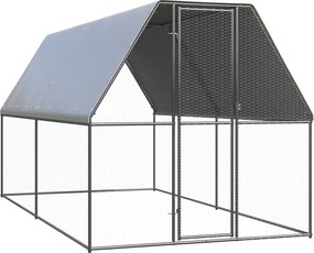 vidaXL kültéri horganyzott acél tyúkól 2 x 4 x 2 m
