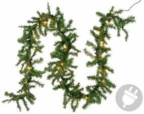 NEXOS Karácsonyi dekorációs füzér 2,7 m meleg fehér