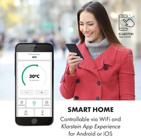 Klarstein Bansin Smart 1500, konvektor, 1500 W, vezérlés applikáción keresztül