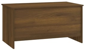 Barna tölgyszínű szerelt fa dohányzóasztal 102x55,5x52,5 cm