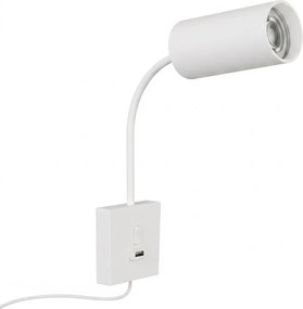 Immax 08296L - Fali lámpa USB-csatlakozóval PUNTO 1xGU10/9W/230V fehér