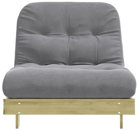 tömör impregnált fenyőfa futon kanapéágy matraccal 90x206x11 cm