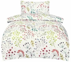 Fehér egyszemélyes pamut-szatén ágyneműhuzat 140x200 cm Jasmine – My House