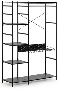 Storn fekete fém ruhásszekrény, 120x182 cm - Kave Home