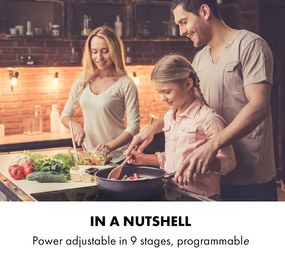 Klarstein Delicatessa 90 Flex, beépített indukciós főzőlap, indukció, 7400 W, 5 zóna, egyedülálló