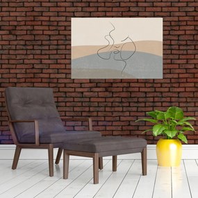 Kép - Line art csók (90x60 cm)