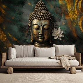 Gario Fotótapéta Arany Buddha egy absztrakt háttér Anyag: Vlies, Méret: 300 x 210 cm