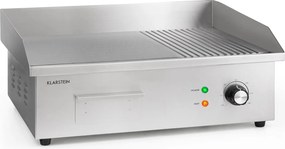 Klarstein Grillmeile 3000GR, elektromos grill, 3000 W, grill lap, 54,5 x 35 cm, sima/bordás