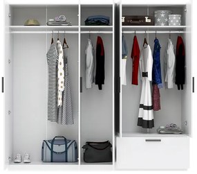 LITA Tükrös Gardrób Fehér Színben.