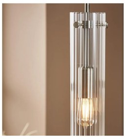 Ezüstszínű függőlámpa üveg búrával Tubo – Markslöjd