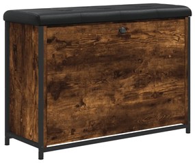 füstös tölgy színű cipőpad lehajtható fiókkal 82x32x56 cm