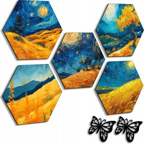 5 Kép A Nappaliba Fali Kép Áttört Kép Szett Olaj Utánzat