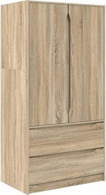 vidaXL Fürdőszoba Székény Sonoma tölgy 79,5 x 49 x 156 cm Faanyag