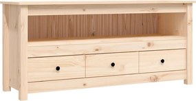 vidaXL tömör fenyőfa TV-szekrény 114x35x52 cm