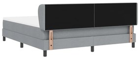 Boxspring Ágy Matrac Közép Szürke 180x200 cm Szövet
